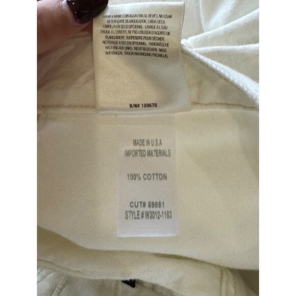 Goldsign Myra Straight Leg High Rise Jean Calla White Womens Size 28 - Picture 15 of 16